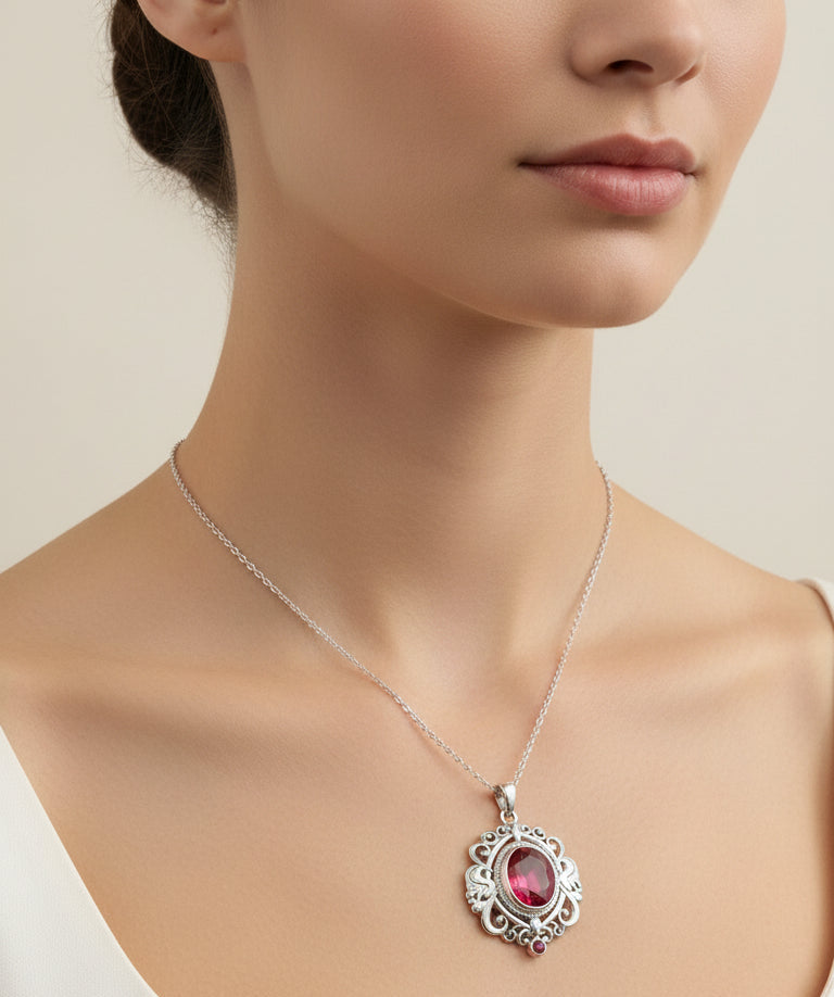 Ruby Pendant Chain