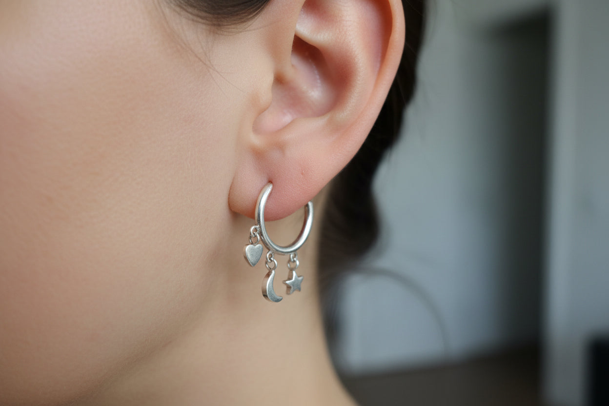 Celeste Half-Hoop Set
