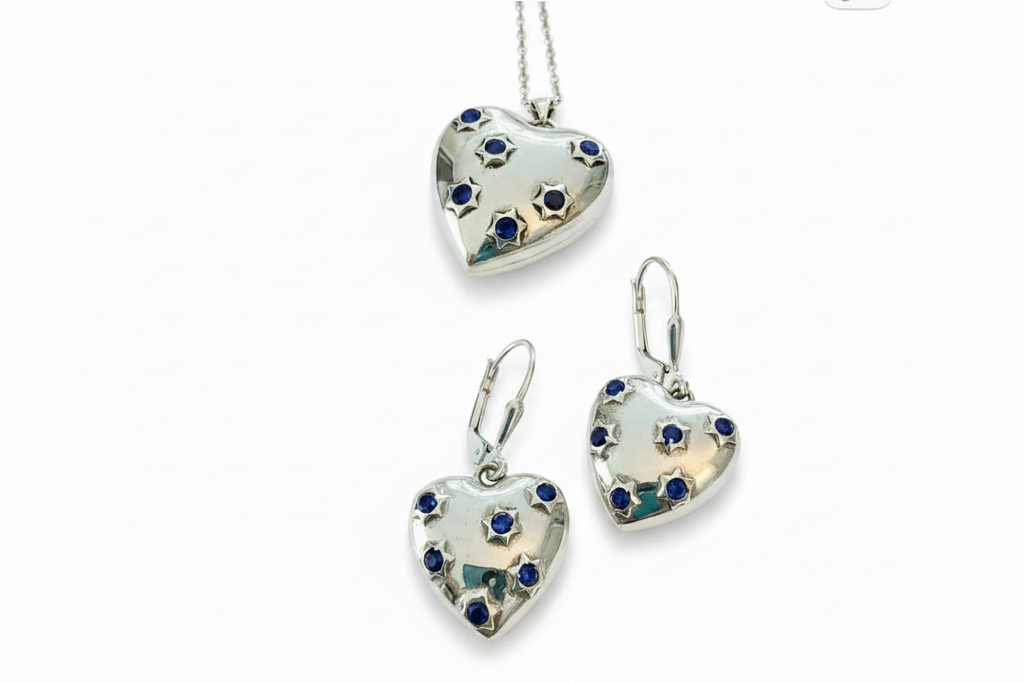 Celestial Puffy Heart Set- Blue