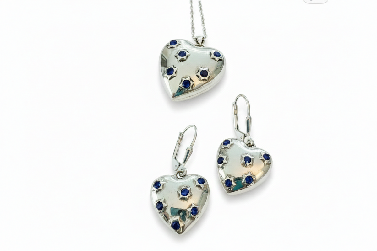 Celestial Puffy Heart Set- Blue
