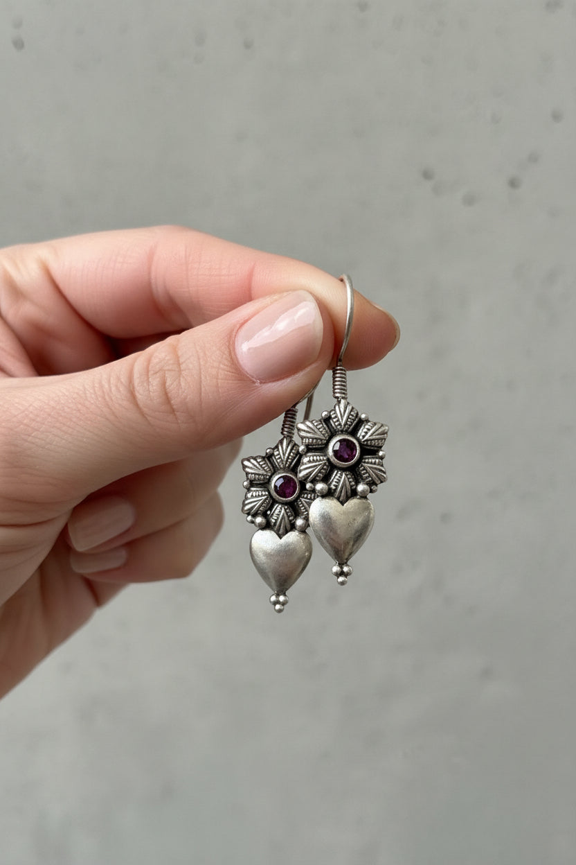 Antique Bloom Heart Drops