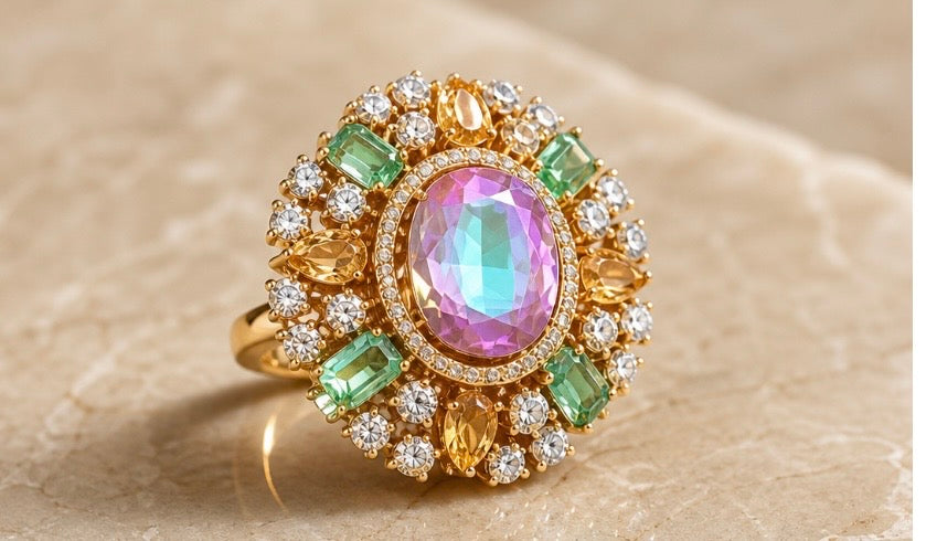 Aurora Halo Couture Ring