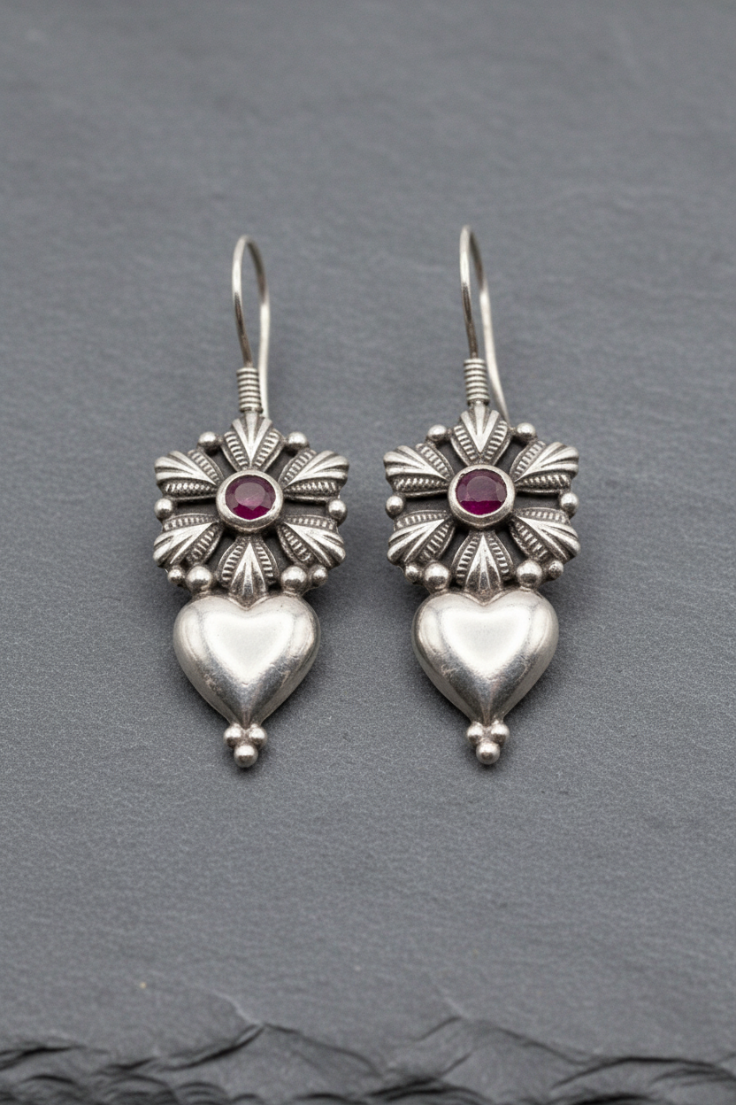 Antique Bloom Heart Drops