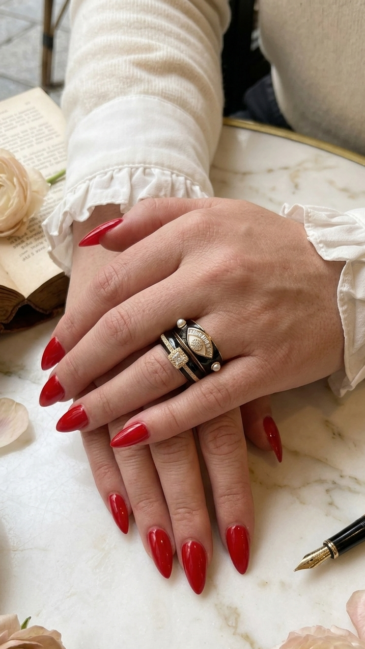 Enamel Muse Ring Stack