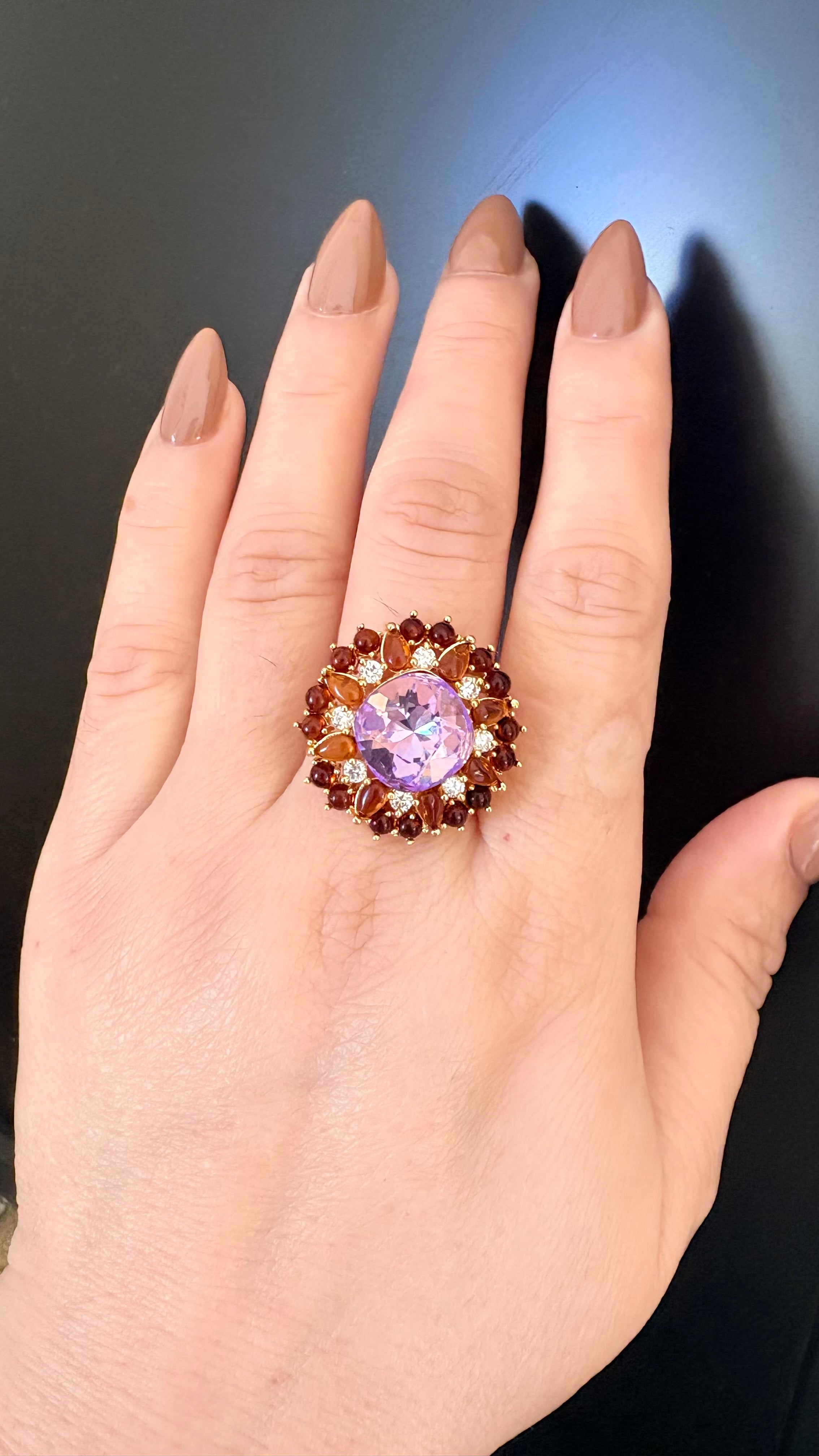 Twilight Bloom Couture Ring