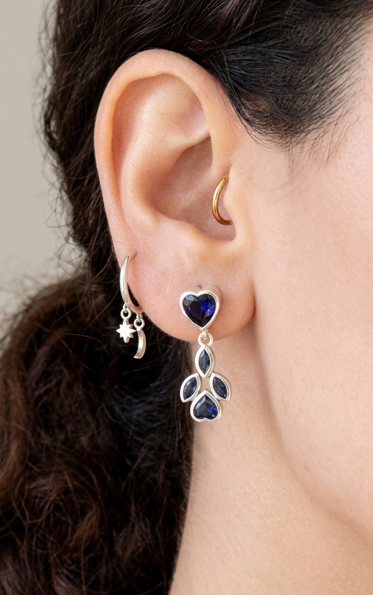 Silver Sapphire Set