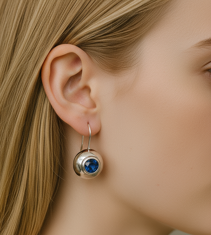 Silver Dome Dangles