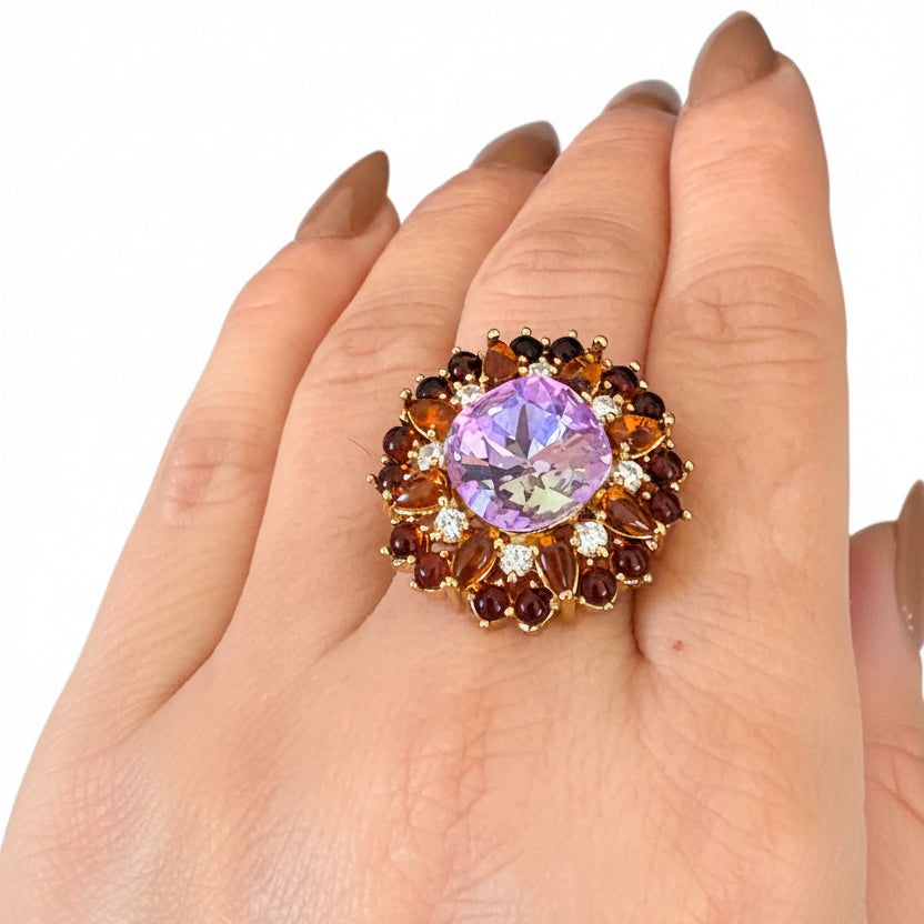 Twilight Bloom Couture Ring