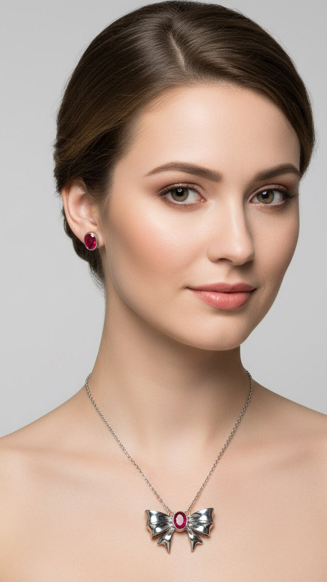 Jazmyn Bow Pendant Set
