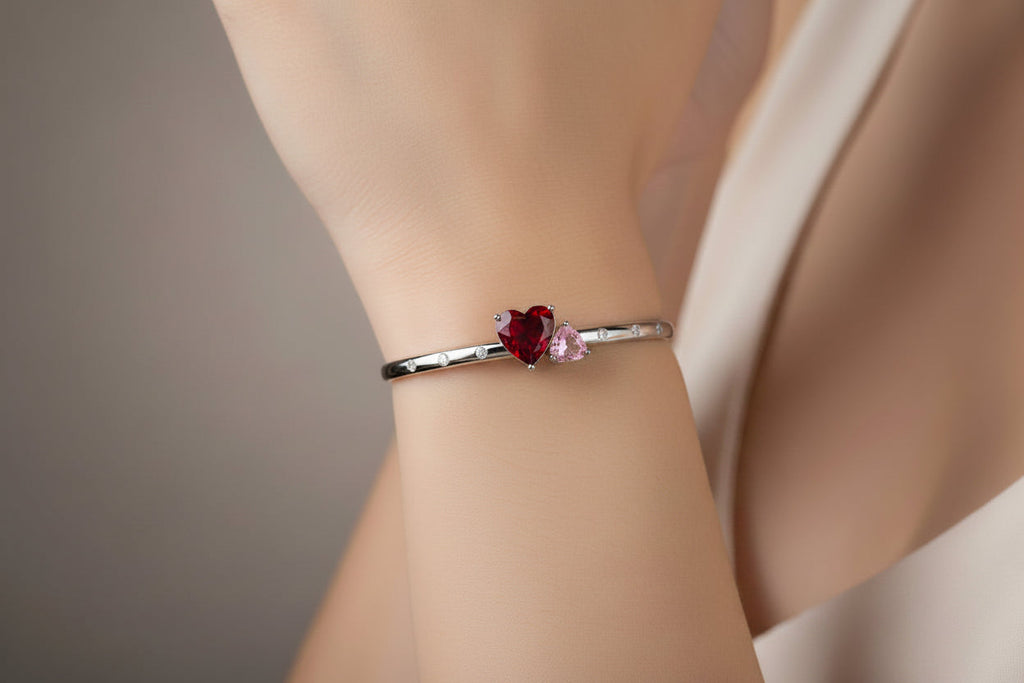 Heartstrings Crimson Cuff Bracelet