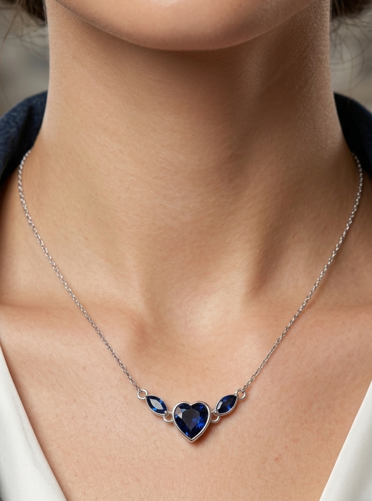 Silver Sapphire Set