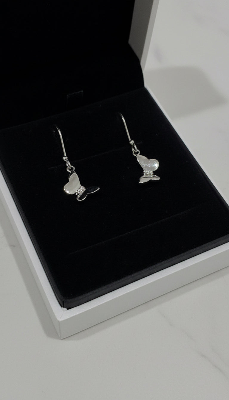 Silver Flutter Earrings