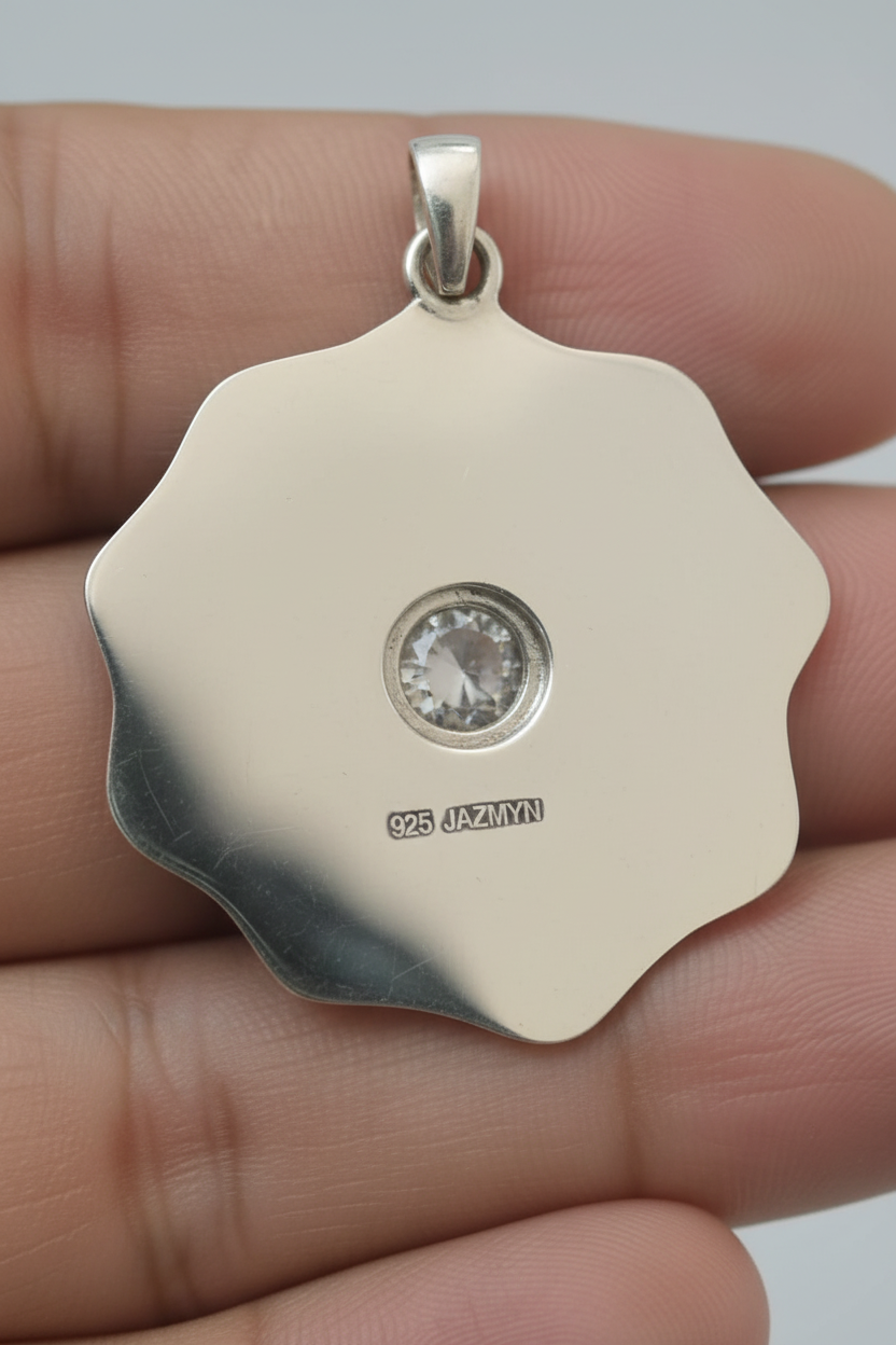 Silver Floral Pendant Chain