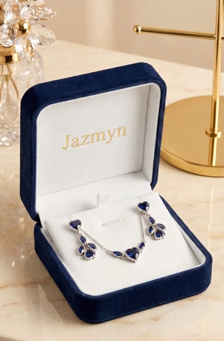 Silver Sapphire Set