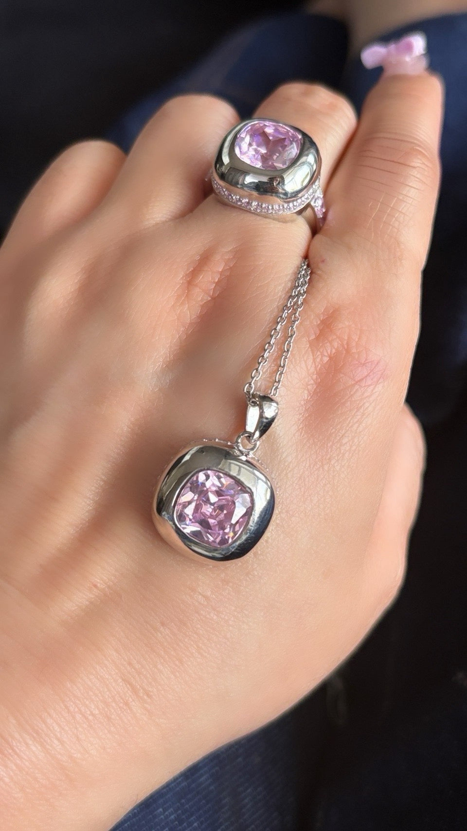 Stardust Bezel Cocktail Ring