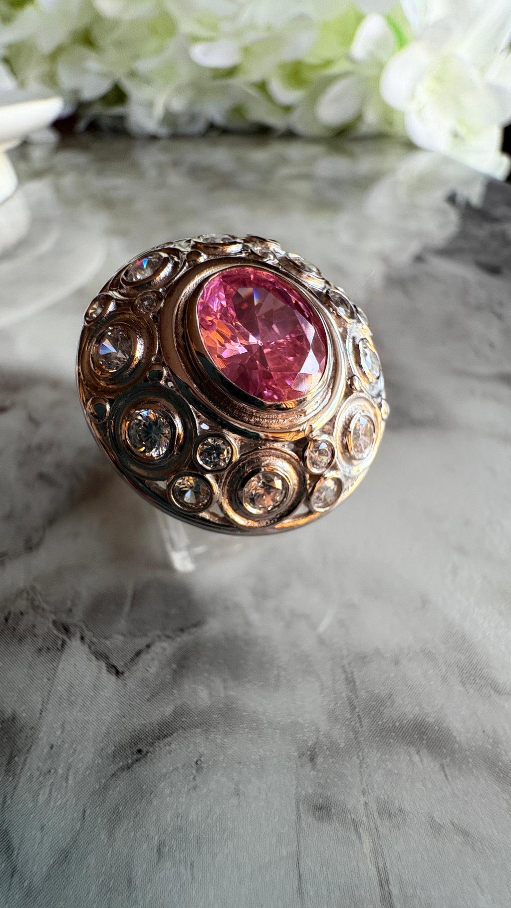 Celeste Blush Cocktail Ring