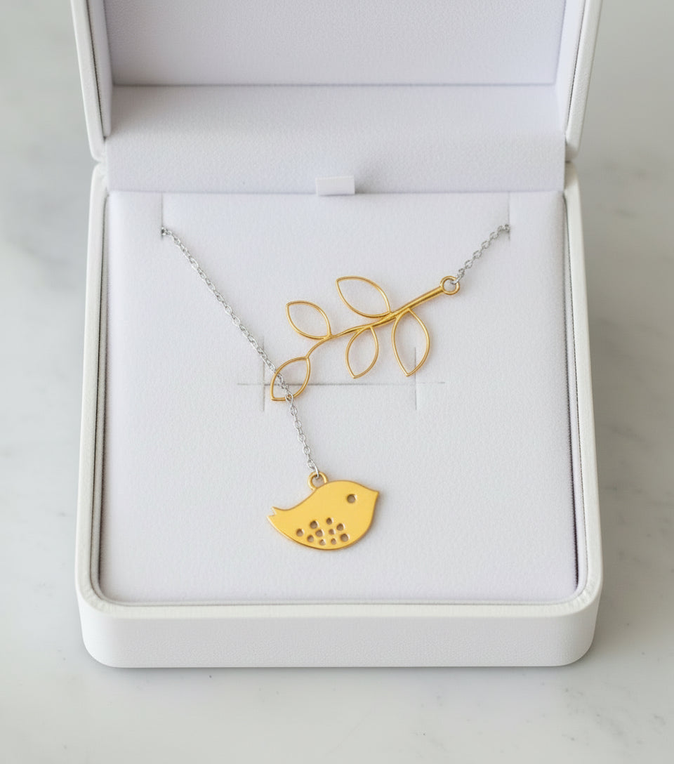 Vermeil LeafFly Necklace
