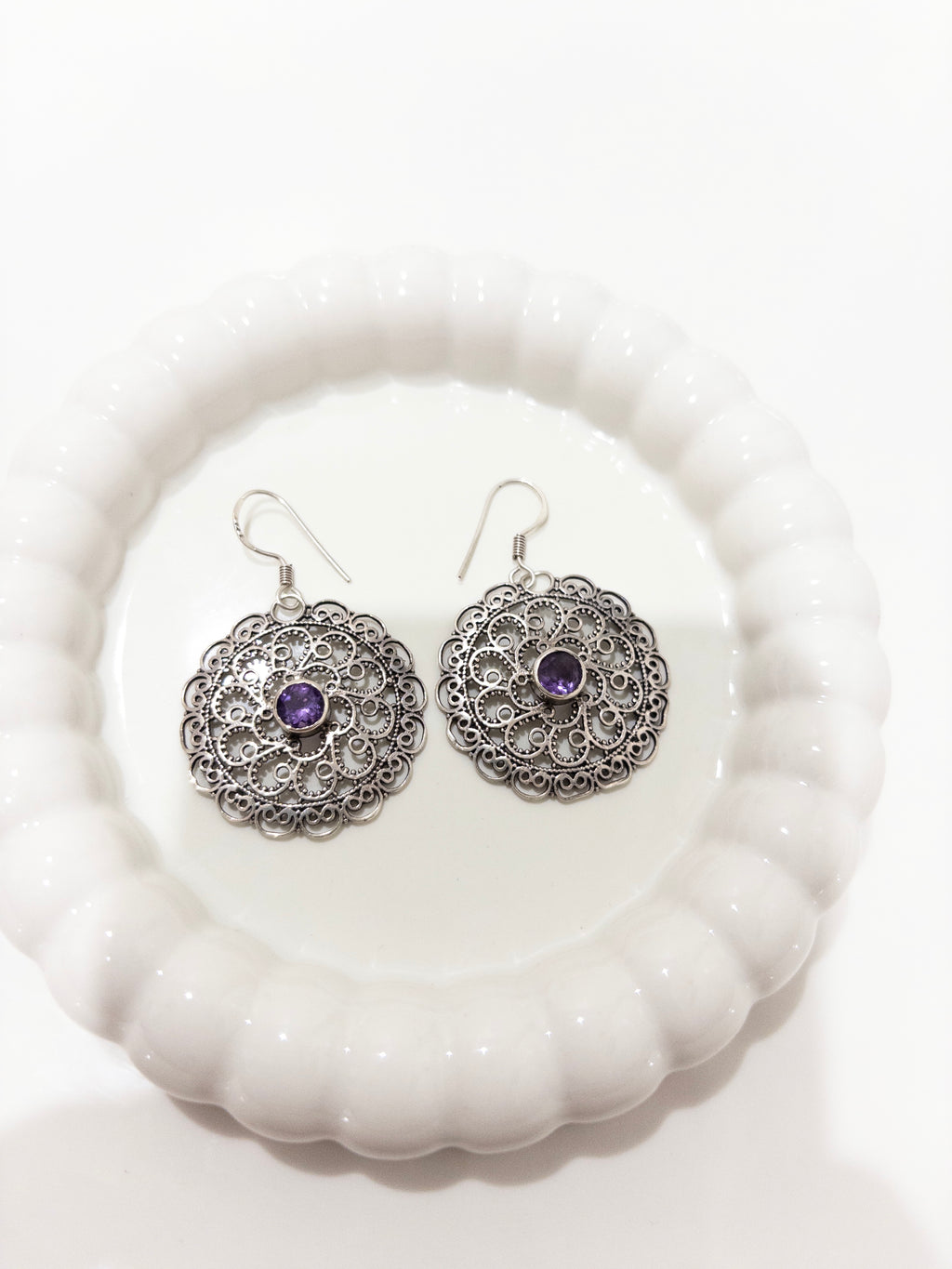 Lavender Filigree Discs