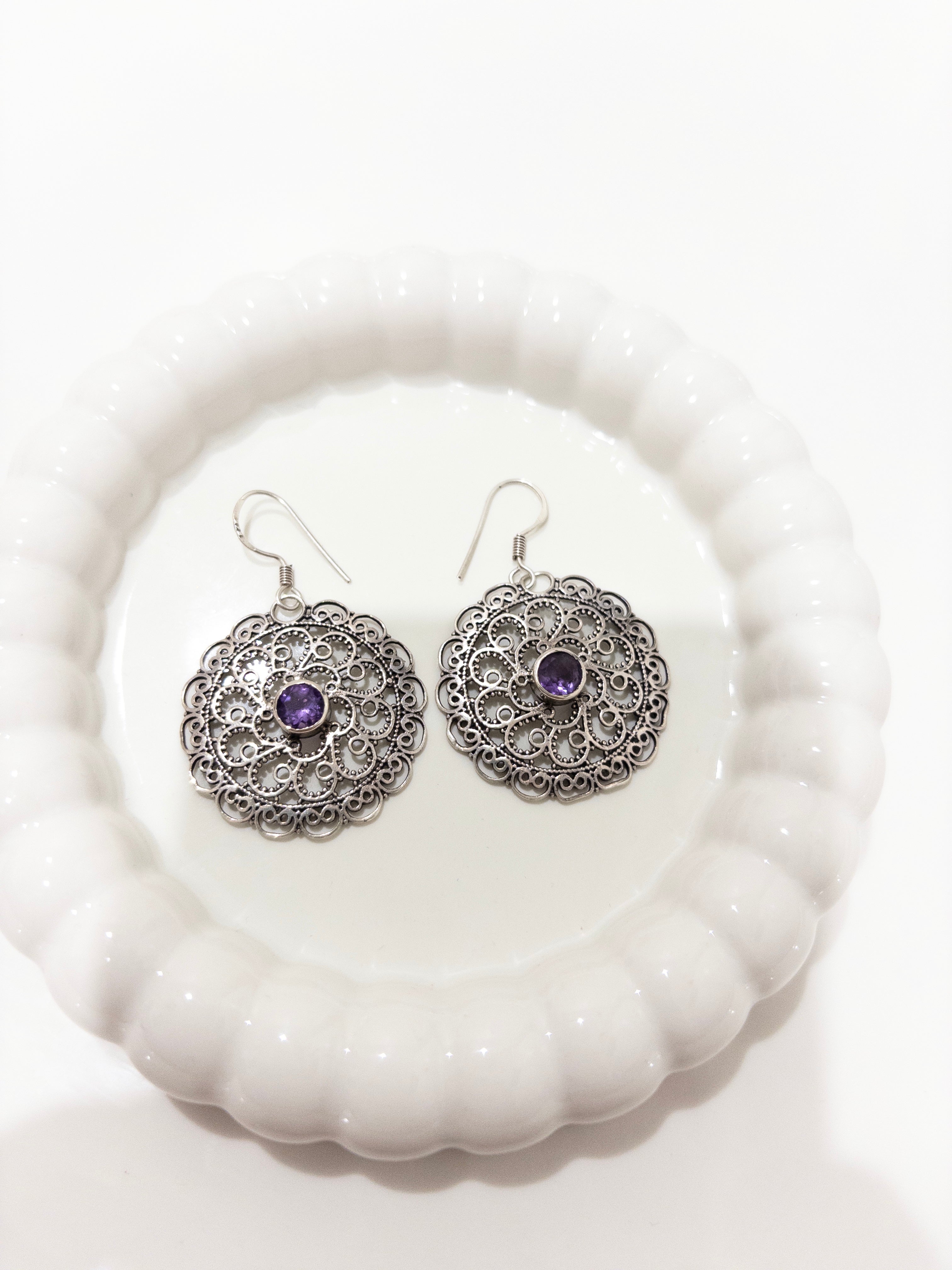 Lavender Filigree Discs