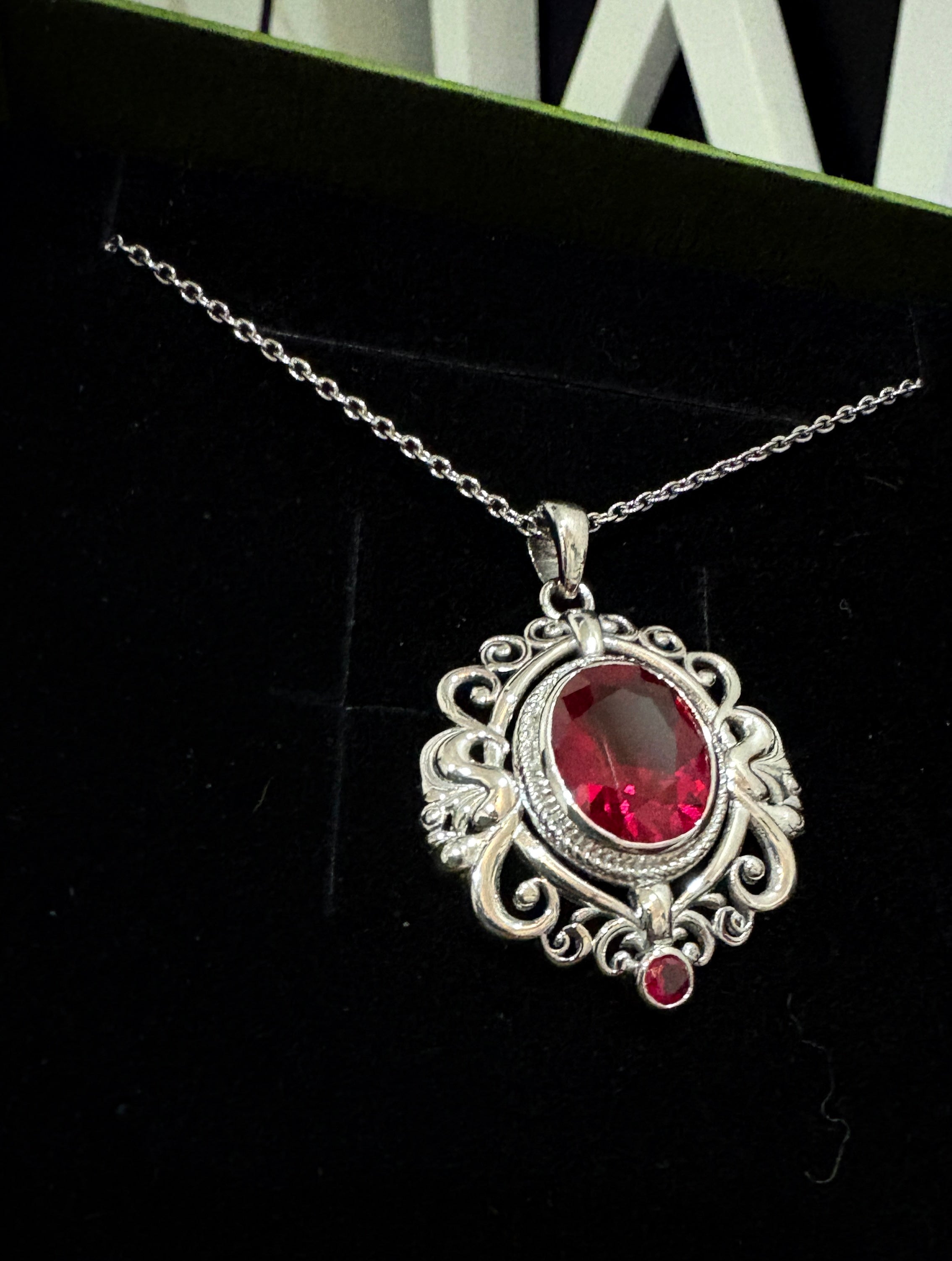 Ruby Pendant Chain