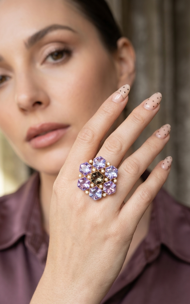 Astral Bloom Couture Ring