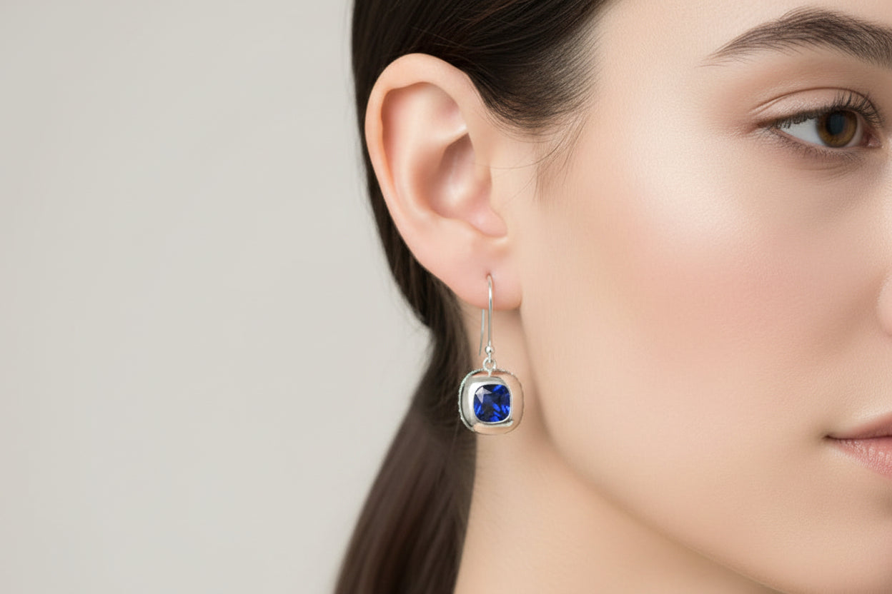 Blue Bezel Dangles