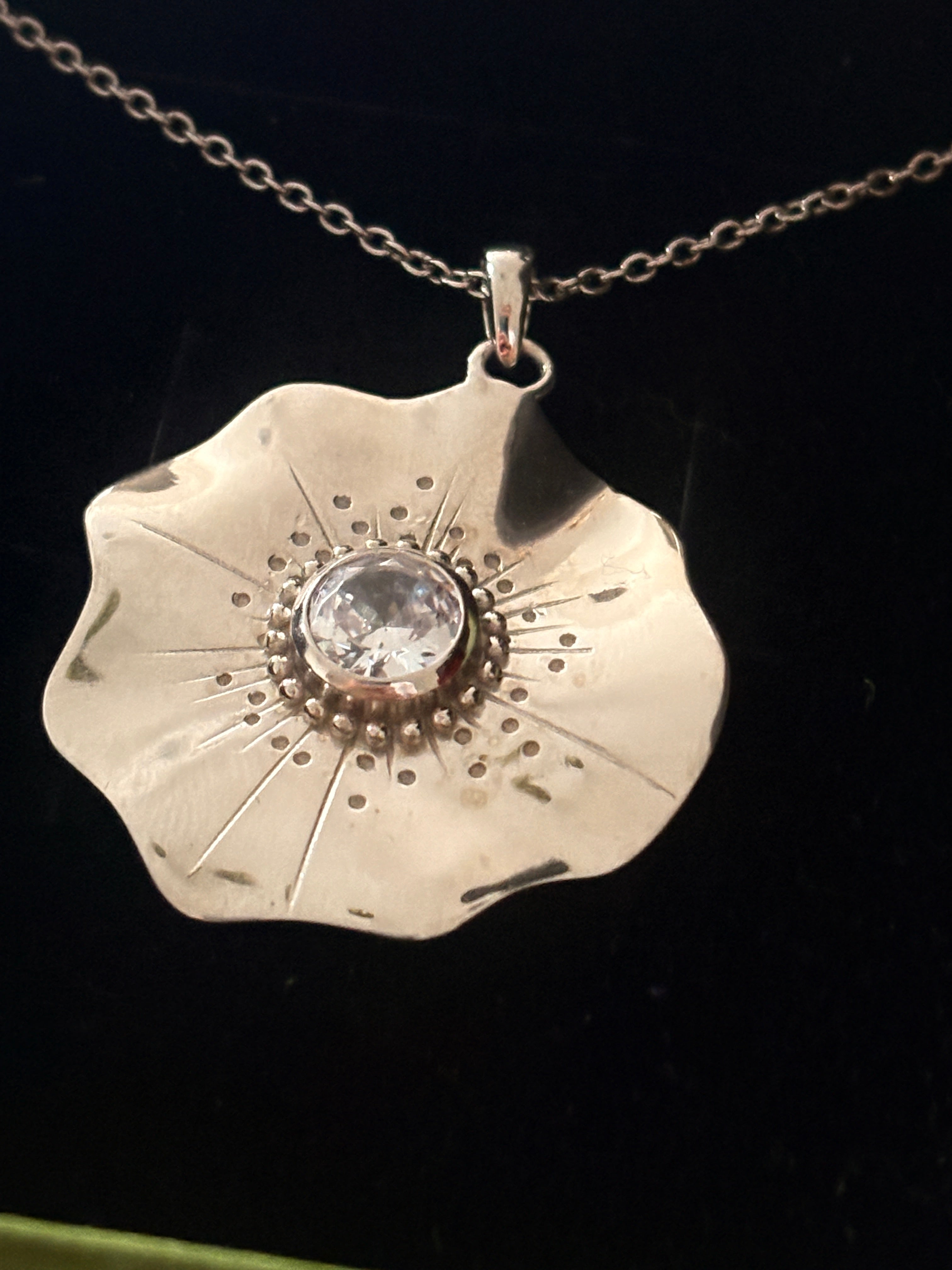 Silver Floral Necklace