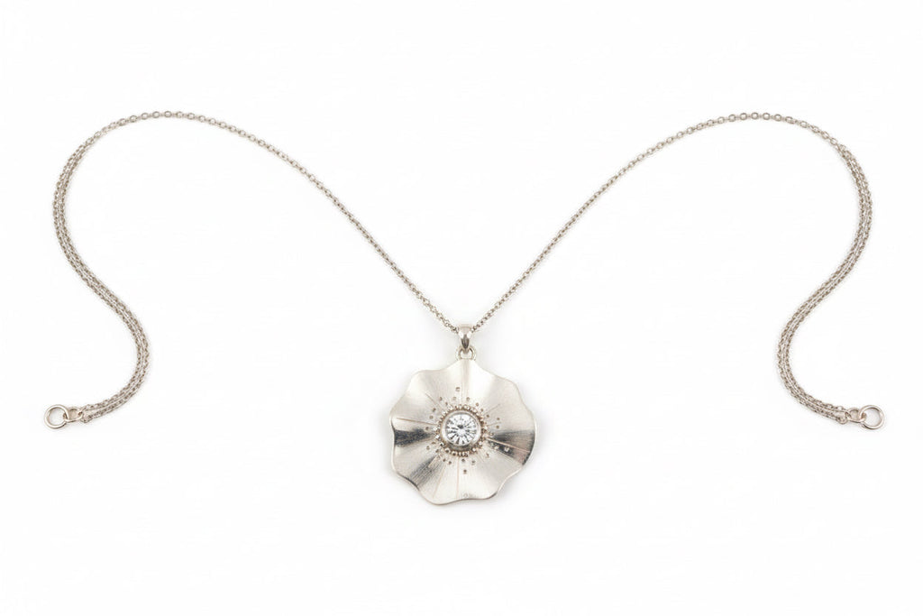 Silver Floral Necklace