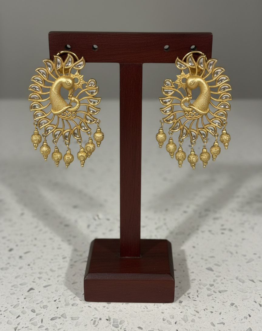Antique Peacock Designer Earrings