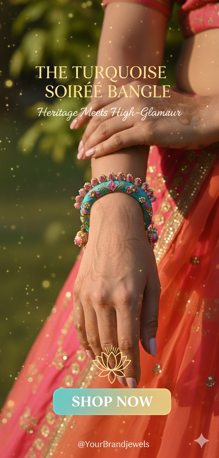 Turquoise Soirée Kangan (Pair)